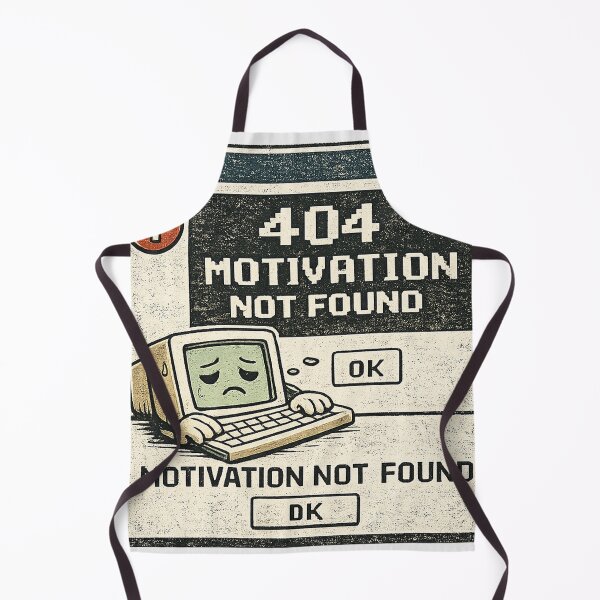 Item preview, 404 Motivation Not Found – Funny Programmer Error Message Design designed and sold by AnimalAirtistry.