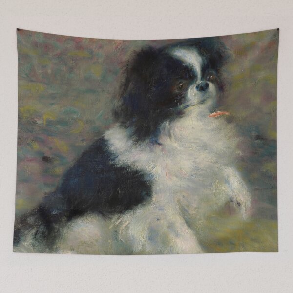 Item preview, Tama, the Japanese Dog by Pierre-Auguste Renoir: Impressionist Dog Portrait Poster designed and sold by artofuniverse.