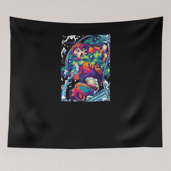 Item preview, Tanjiro Kamado Kimetsu no Yaiba Pop Art designed and sold by sandrahofer-art.