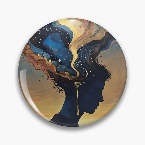 Item preview, Cosmic Mindscape – Surreal Galaxy Head Dream Art designed and sold by AureaVibes.