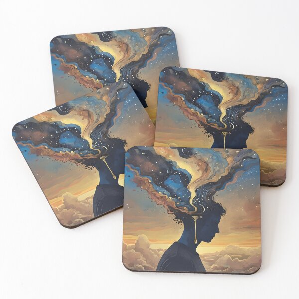 Item preview, Cosmic Mindscape – Surreal Galaxy Head Dream Art designed and sold by AureaVibes.