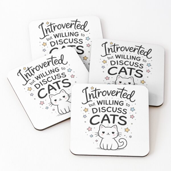 Item preview, "Introverted but Willing to Discuss Cats" T-Shirt designed and sold by I-Envisions.