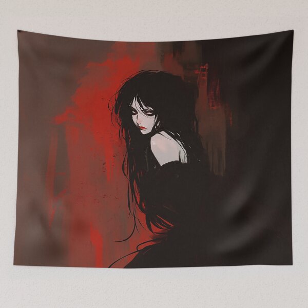 Item preview, Dark Gothic Woman In Crimson Light designed and sold by Christian Weiss.