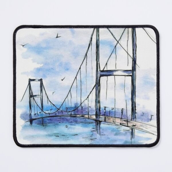 Item preview, Handrawn of bosphorus bridge drawing designed and sold by NivyasArtistry.