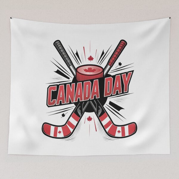 Item preview, Canada Day Hockey – Canadian Flag Hockey Sticks Patriotic Canada Ice Hockey Design designed and sold by Globalcitytees.