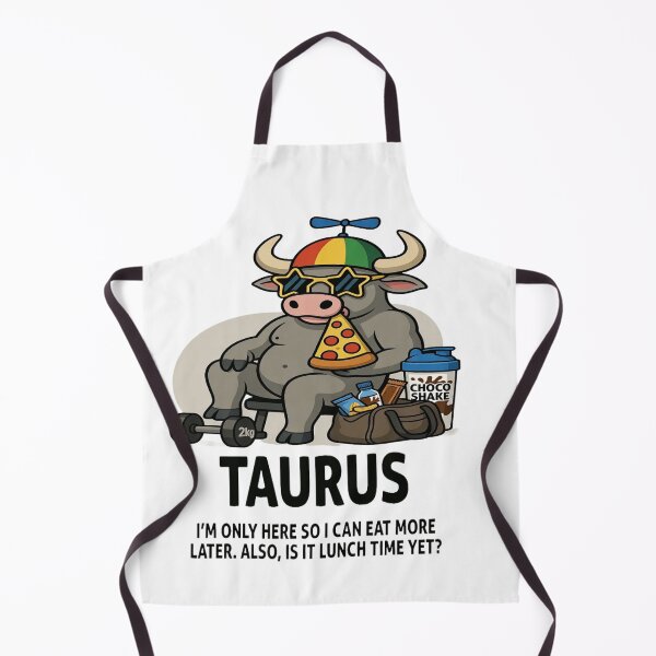 Item preview, Funny Taurus Gym - "Snack Lifter" Pizza & Weights Bull designed and sold by ClaussShop.