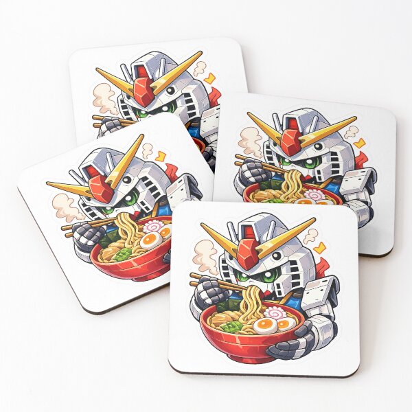Item preview, Cute Gundam Eating Ramen – Anime Noodle Lover designed and sold by DaigaaSikFaan.