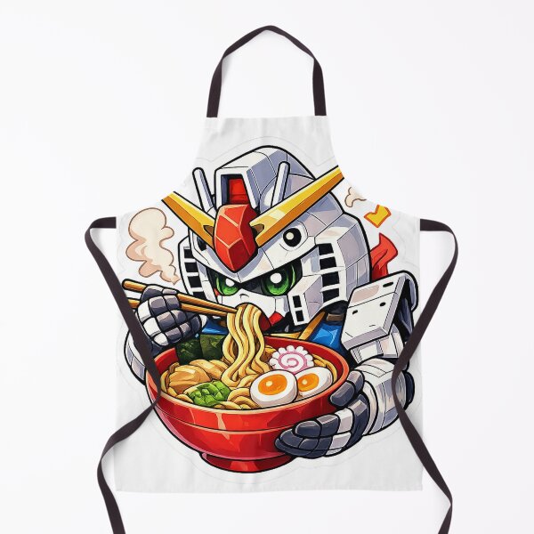 Item preview, Cute Gundam Eating Ramen – Anime Noodle Lover designed and sold by DaigaaSikFaan.