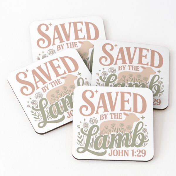 Item preview, Saved By The Lamb Christian Faith Bible Verse Design designed and sold by HahaHandlesHub.