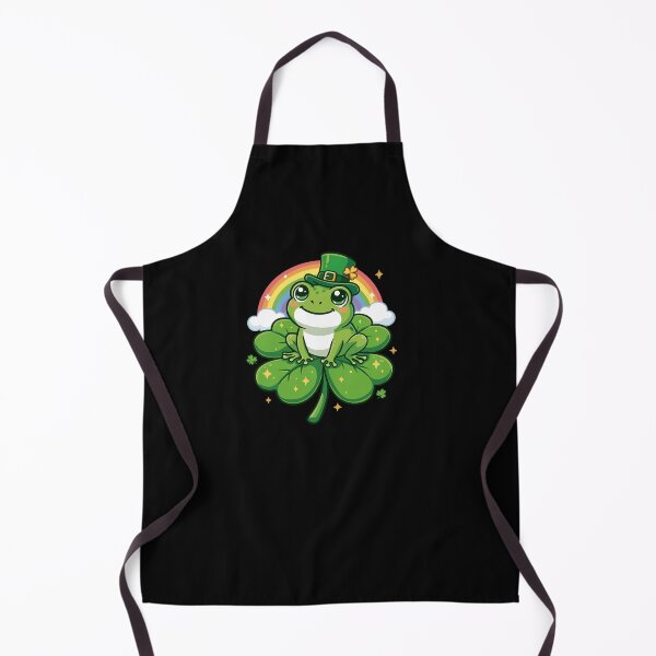 Item preview, Cute Lucky Frog with Shamrock – St Patrick’s Day Kawaii Frog designed and sold by Xatutik.art.