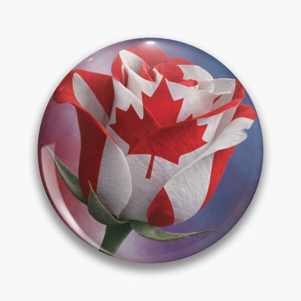Item preview, Vibrant Canadian Flag Maple Leaf Rose Art designed and sold by DGtaLrtcom.