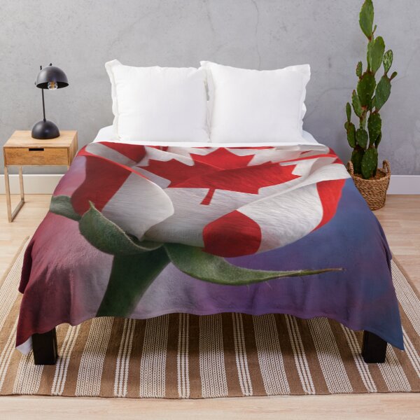 Item preview, Vibrant Canadian Flag Maple Leaf Rose Art designed and sold by DGtaLrtcom.