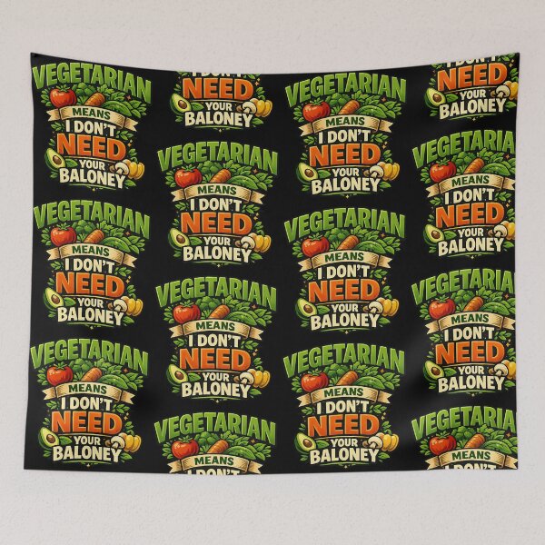 Item preview, Vegetarian Means I Dont Need Your Bologna Funny Vegetarian Humor Variant designed and sold by TeeTimeTreasure.
