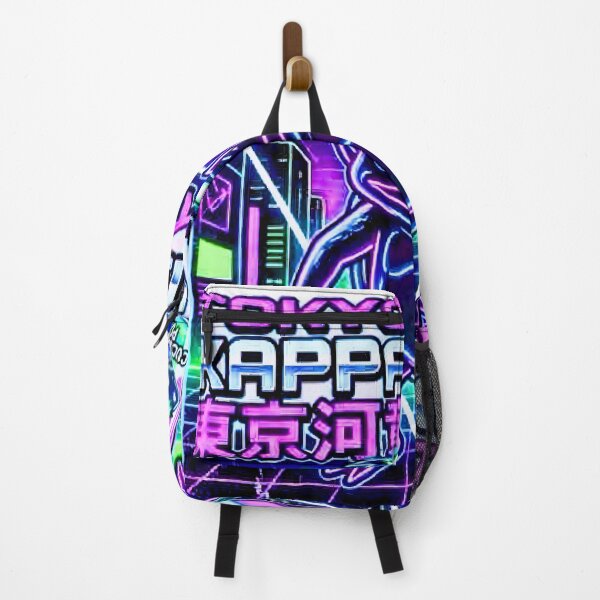 Item preview, Tokyo Kappa Disco – Neon Japanese Yokai Retro Synthwave Art designed and sold by kaxymax.