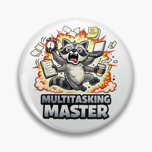 Item preview, Multitasking Master Funny Raccoon Work Meme designed and sold by the-dovlat.
