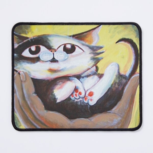 Item preview, Tumbles the Kitten Funny Cartoon Stylized Cat Art Painting designed and sold by etourist.