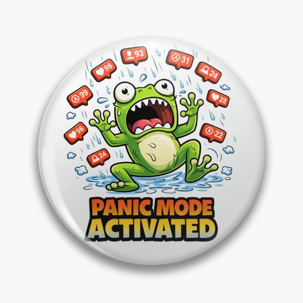 Item preview, Panic Mode Activated Funny Frog Meme designed and sold by the-dovlat.