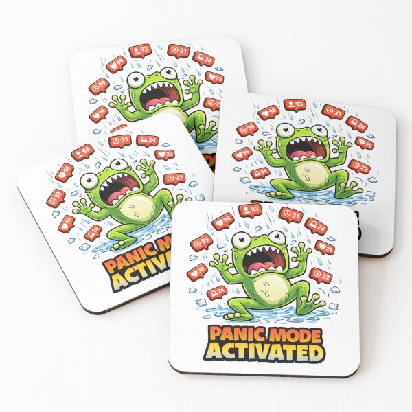 Item preview, Panic Mode Activated Funny Frog Meme designed and sold by the-dovlat.