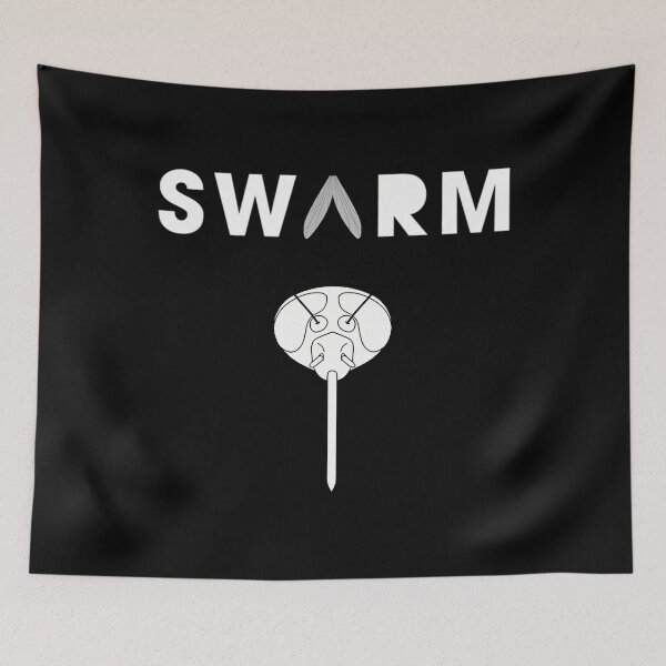 Item preview, Head Of Mos'Kitoh With Swarm Logo In White designed and sold by MrsRicarSchoen.