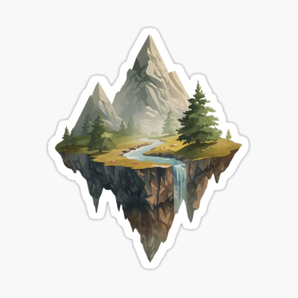 Floating island Sticker