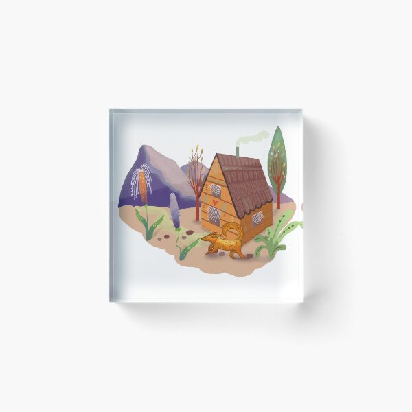 Item preview, Cozy Magic House & Golden Fox - Home is a Feeling Illustration designed and sold by FaliushART.