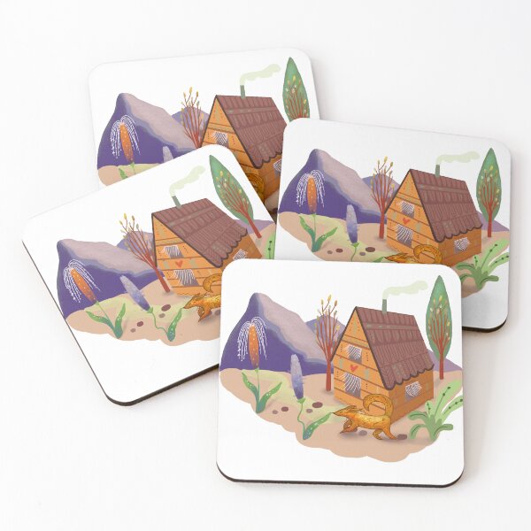 Item preview, Cozy Magic House & Golden Fox - Home is a Feeling Illustration designed and sold by FaliushART.