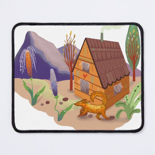 Item preview, Cozy Magic House & Golden Fox - Home is a Feeling Illustration designed and sold by FaliushART.