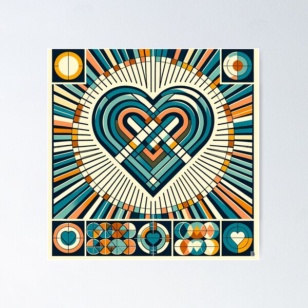 Item preview, Geometric Heart Radiance designed and sold by InkSmithery.