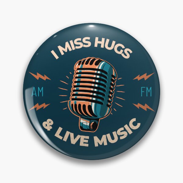 Item preview, I Miss Hugs And Live Music Vintage Microphone designed and sold by DesignsVault.