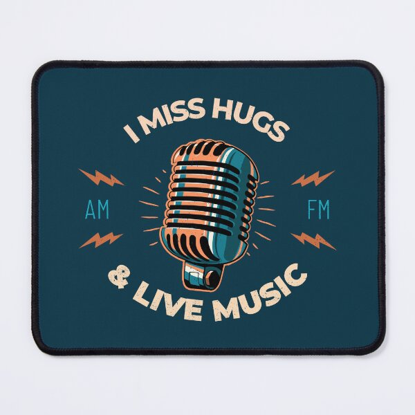 Item preview, I Miss Hugs And Live Music Vintage Microphone designed and sold by DesignsVault.