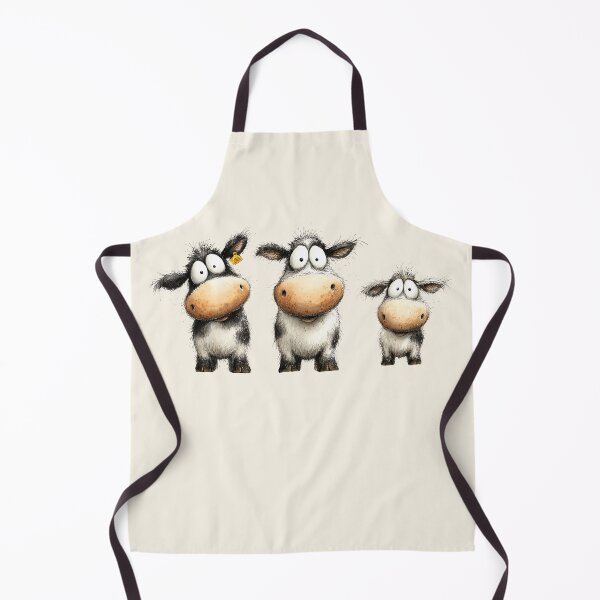 Item preview, CoW PRiNT, ANiMaL PRiNT ' Happy Coos Family ' BY SHiRLeY MacARTHuR designed and sold by Shirley MacArthur Art.
