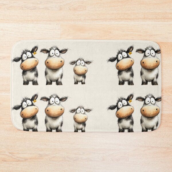 Item preview, CoW PRiNT, ANiMaL PRiNT ' Happy Coos Family ' BY SHiRLeY MacARTHuR designed and sold by Shirley MacArthur Art.