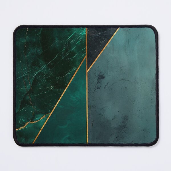 Item preview, Minimalist emerald green gold design – geometric marble texture designed and sold by CosmicGlyph.