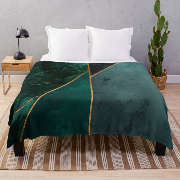 Item preview, Minimalist emerald green gold design – geometric marble texture designed and sold by CosmicGlyph.