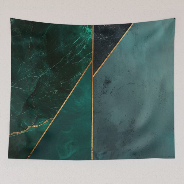 Item preview, Minimalist emerald green gold design – geometric marble texture designed and sold by CosmicGlyph.