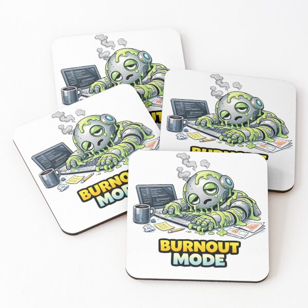 Item preview, Burnout Mode Funny Exhausted Robot Work Meme designed and sold by the-dovlat.