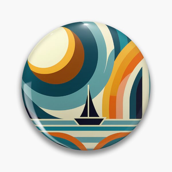 Item preview, Geometric Sailboat Sunset designed and sold by InkSmithery.