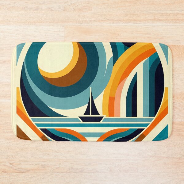 Item preview, Geometric Sailboat Sunset designed and sold by InkSmithery.