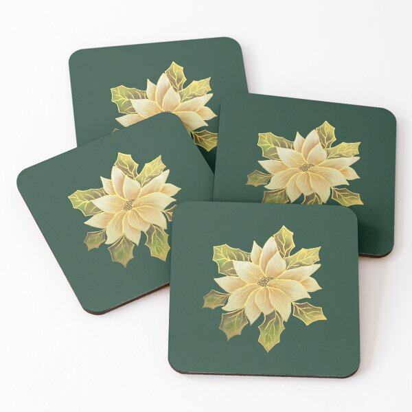 Item preview, Golden Poinsettia designed and sold by Monique'sArtStudio.