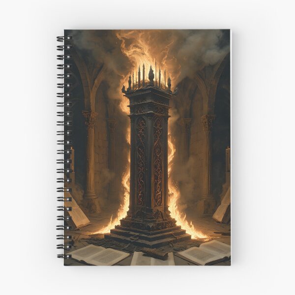 Item preview, Burning Scriptorium — Dark Surrealism Art Print designed and sold by ReliquiaeArt.