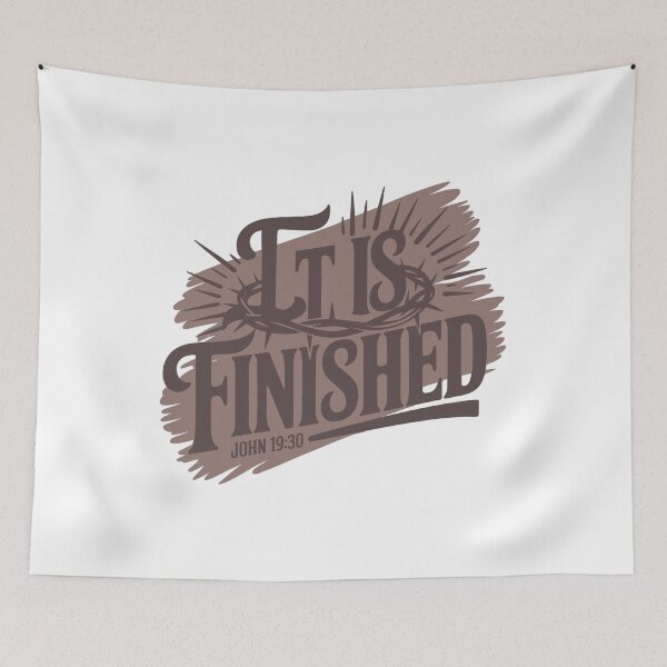 Item preview, It Is Finished Christian Cross Bible Verse Design designed and sold by HahaHandlesHub.