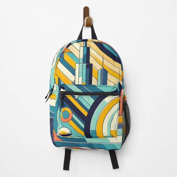 Item preview, Geometric Retro Cityscape with Concentric Sun designed and sold by InkSmithery.