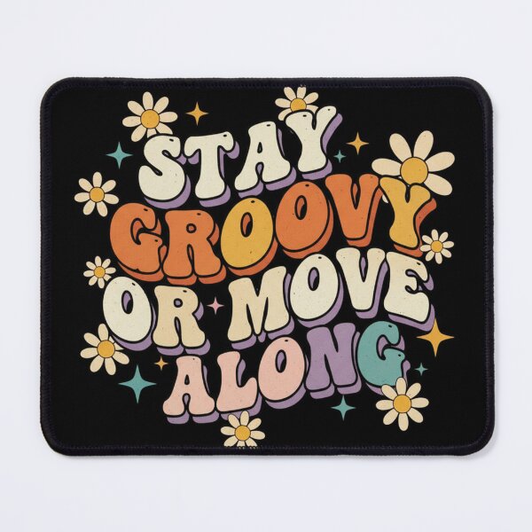 Item preview, Stay Groovy or Move Along: Retro 70s Hippie Typography Art designed and sold by craftedd.