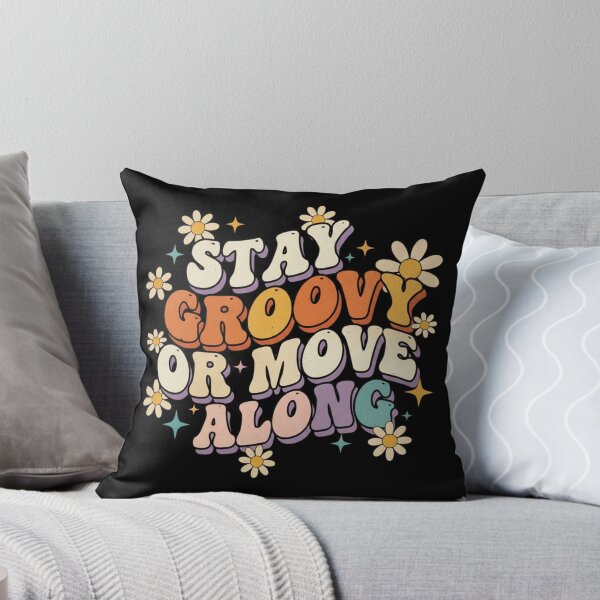 Item preview, Stay Groovy or Move Along: Retro 70s Hippie Typography Art designed and sold by craftedd.