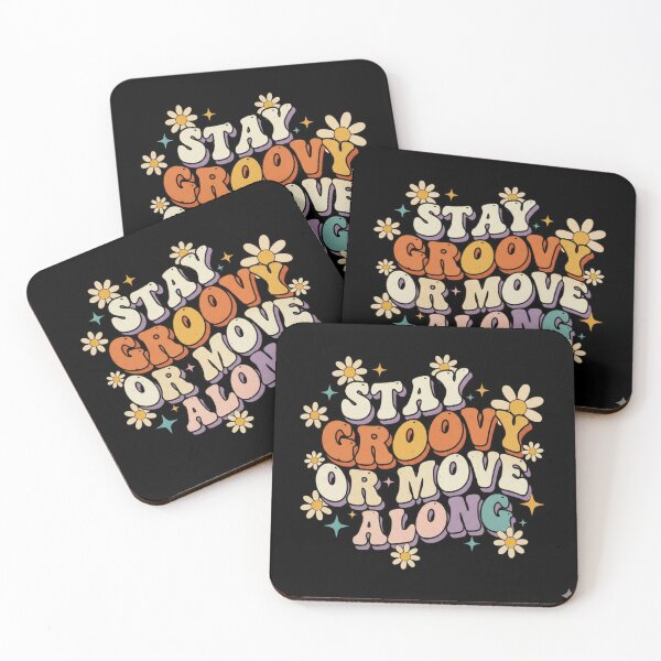 Item preview, Stay Groovy or Move Along: Retro 70s Hippie Typography Art designed and sold by craftedd.