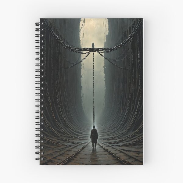 Item preview, Chain Bridge Pit — Dark Surrealism Art Print designed and sold by ReliquiaeArt.