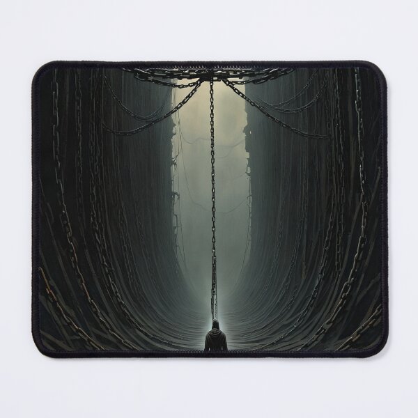 Item preview, Chain Bridge Pit — Dark Surrealism Art Print designed and sold by ReliquiaeArt.