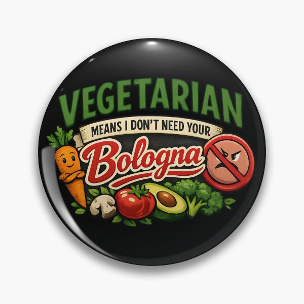 Item preview, Funny Vegetarian Bologna Joke Plant Based Humor Design designed and sold by TeeTimeTreasure.