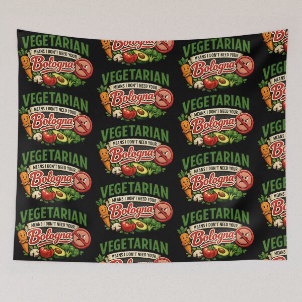 Item preview, Funny Vegetarian Bologna Joke Plant Based Humor Design designed and sold by TeeTimeTreasure.