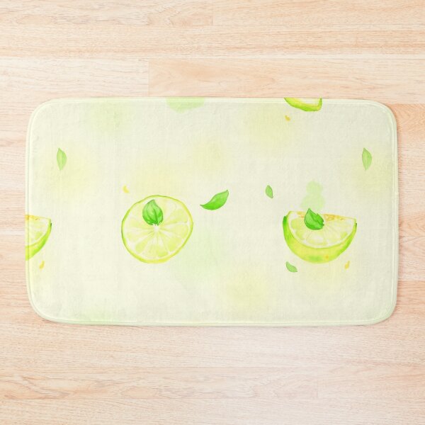 Item preview, Lime Slices Watercolor Pattern Green Citrus Art designed and sold by bosamji.